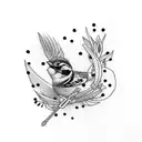Sparrow tattoo design idea