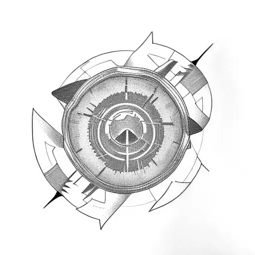 rocket tattoo design idea