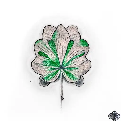 Brick castle with shamrock tattoo design idea