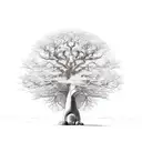 Mix of The Baobab tree, Yggdrasil, Kalpavriksha and Acacia Tree of Life tattoo design idea