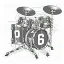 Combine elements of aircraft and drum set in a surreal and abstract design for a unique sleeve tattoo tattoo design idea