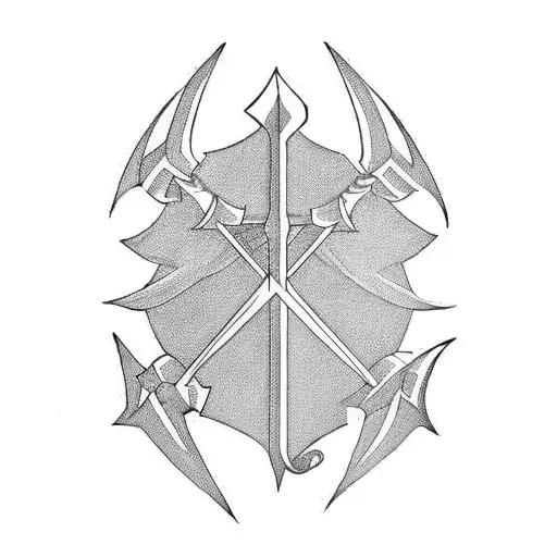 Excalibur sword tattoo design idea