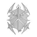 Excalibur sword tattoo design idea