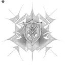 Excalibur sword tattoo design idea