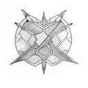 Excalibur sword tattoo design idea