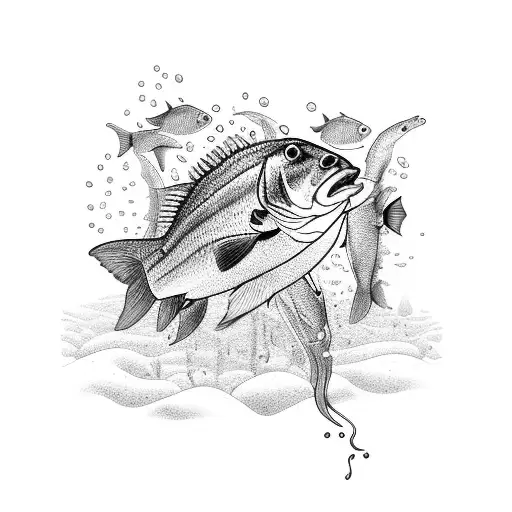 vectra b + aquarium + fishing + computer tattoo design idea