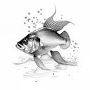 vectra b + aquarium + fishing + computer tattoo design idea