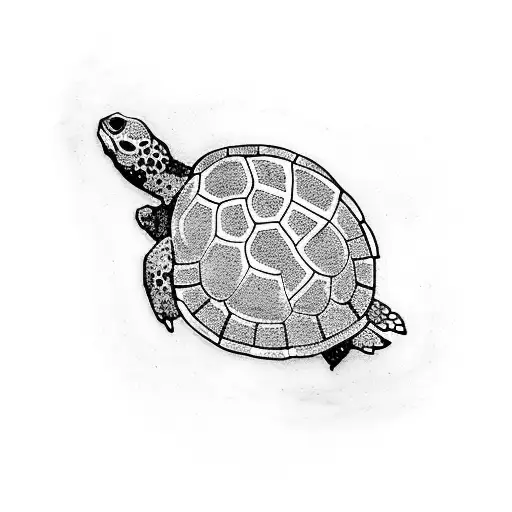 Tiny turtle tattoo design idea