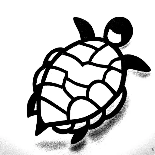 Tiny turtle tattoo design idea