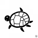 Tiny turtle tattoo design idea