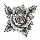 Psycho roses wrapped tattoo design idea