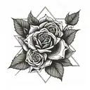 Psycho roses wrapped tattoo design idea