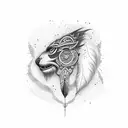 rainbow feather tattoo design idea