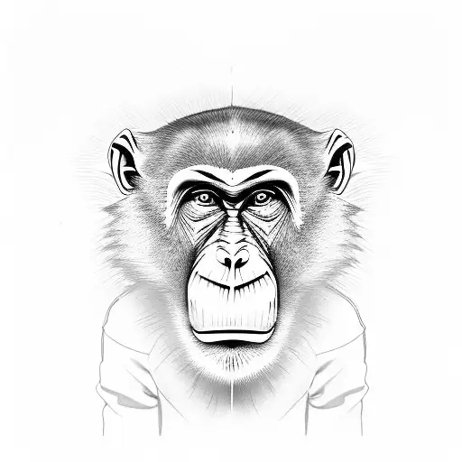 monkey full body tattoo design idea