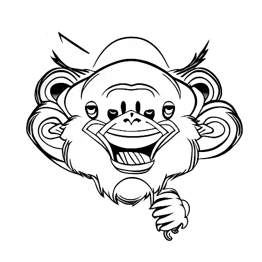monkey full body tattoo design idea