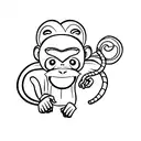 full body monkey tattoo design idea