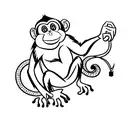 full body monkey tattoo design idea