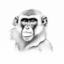 monkey chilling tattoo design idea