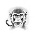 monkey chilling tattoo design idea