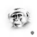 monkey chilling tattoo design idea