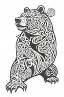 celtic bear tattoo design idea