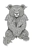 celtic bear tattoo design idea