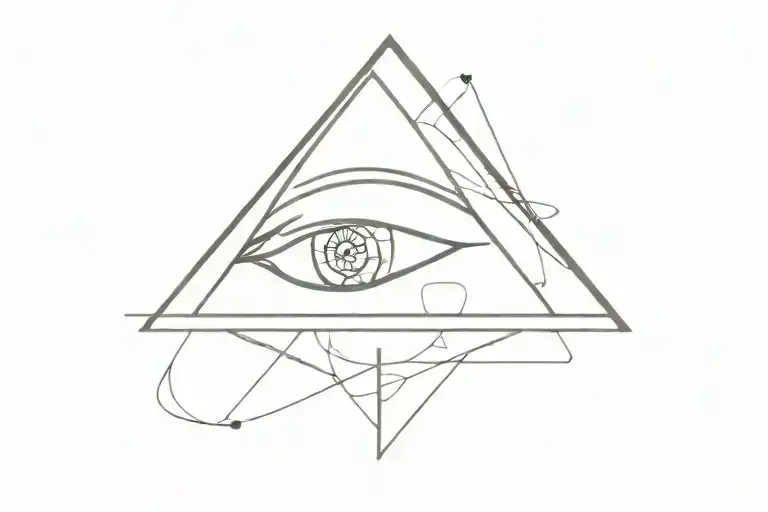 illuminati eye tattoo design idea