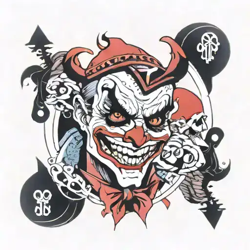 joker card tattoo design idea