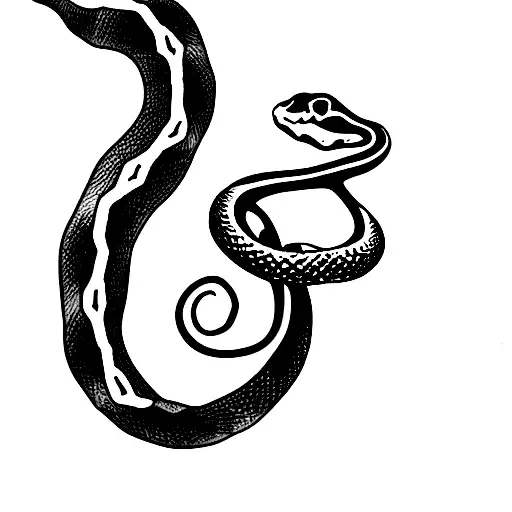 1 snake 1 snake skeleton forming an infinite  tattoo design idea