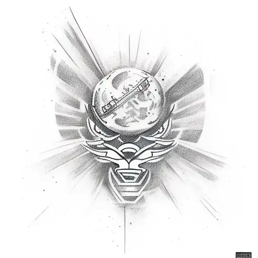 Create a tattoo design that symbolizes the client's love for travel and bodybuilding tattoo design idea