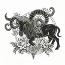 zodiac sign aries tattoo design idea