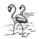 lawn flamingo tattoo design idea