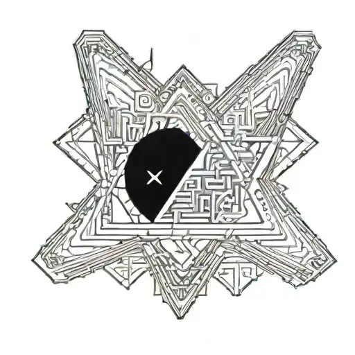 life and dead half alive tattoo design idea