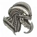 xenomorph Alien tattoo design idea