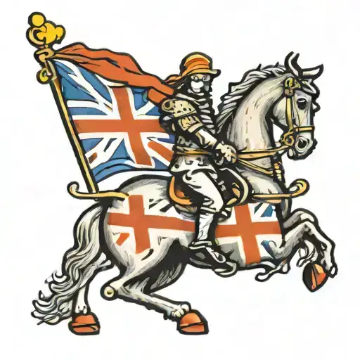 St George flag tattoo design idea