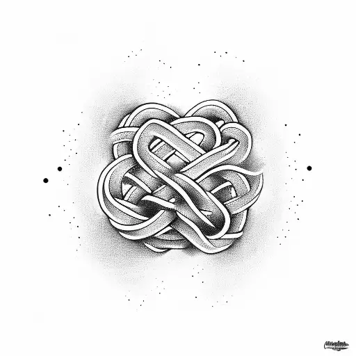 ball tangle of knots tattoo design idea