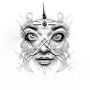 dali clock with branches tattoo design idea