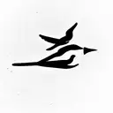 two birds flying tattoo design idea