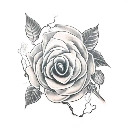 broken lightbulb ivy plant tattoo design idea