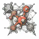 testosterone molecule tattoo design idea