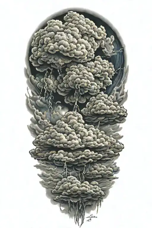 storm clouds tattoo design idea