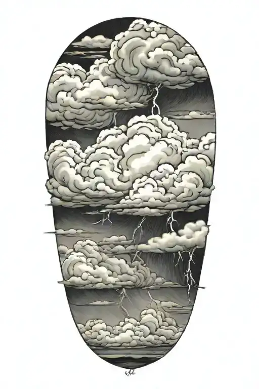 storm clouds tattoo design idea