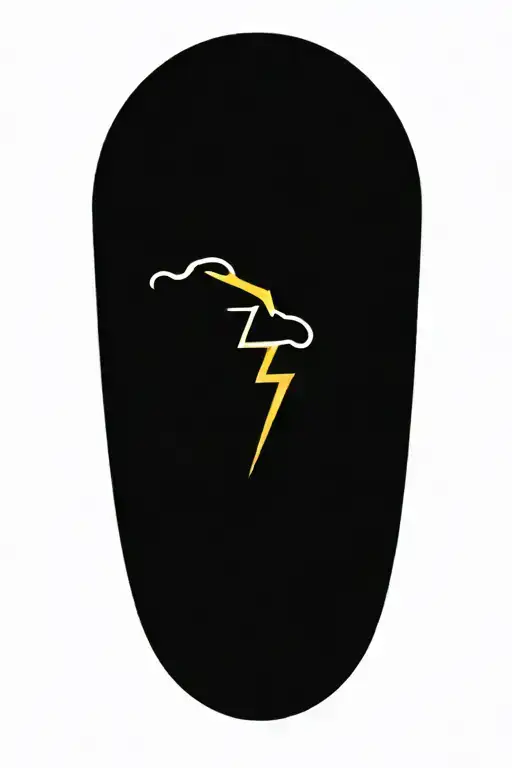 lightning storm clouds tattoo design idea