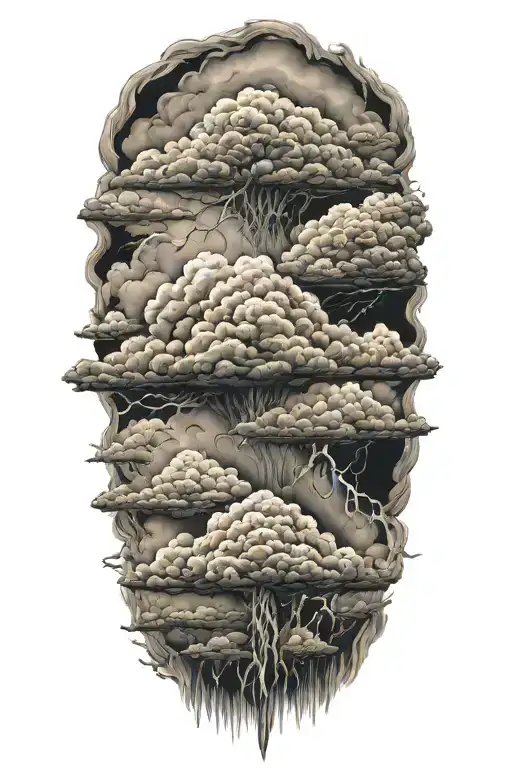 storm clouds surrounding tattoo design idea