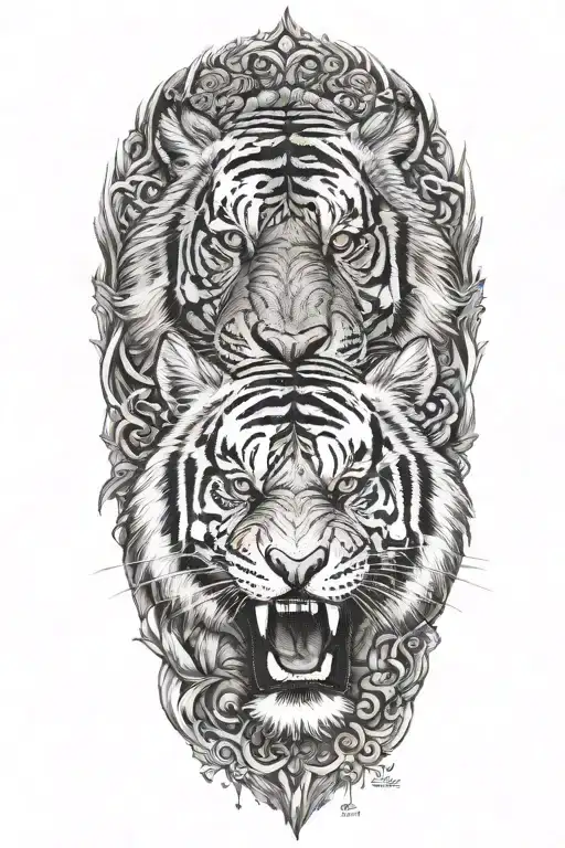 tiger sak yant tattoo tattoo design idea