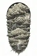 storm clouds tattoo design idea