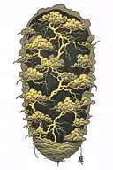 lightning storm clouds tattoo design idea