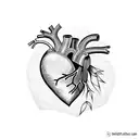 heart with name Heather  tattoo design idea