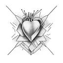heart with name Heather  tattoo design idea