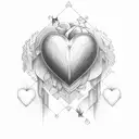 heart with name Heather  tattoo design idea